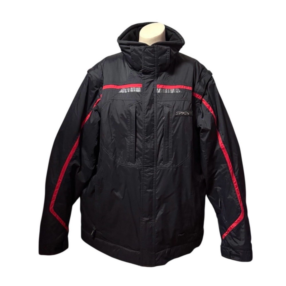 Vintage~Spyder ~Men’s~Coat ~Large ~ Red & Black ~Ski Jacket~Excellent Condition